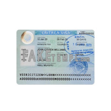 Eritrea fake entry visa photoshop template PSD