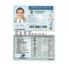 Ecuador fake driving license photoshop template PSD