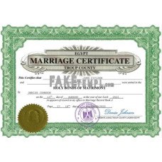 Egypt fake marriage certificate Word and PDF template