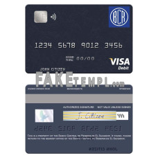 El Salvador Banco Central de Reserva de El Salvador fake visa debit card photoshop template PSD