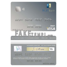 Equatorial Guinea BGFI Bank fake visa debit card photoshop template PSD