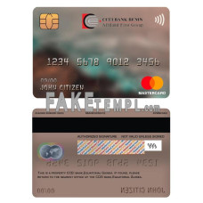 Equatorial Guinea CCEI Bank fake mastercard photoshop template PSD