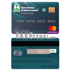 Equatorial Guinea The National Bank fake mastercard photoshop template PSD