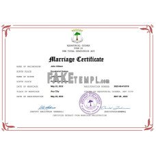 Equatorial Guinea fake marriage certificate Word and PDF template