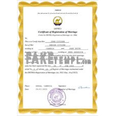 Eritrea fake marriage certificate Word and PDF template