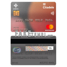 Estonia Citadele bank fake mastercard photoshop template PSD