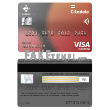 Estonia Citadele bank fake visa electron card photoshop template PSD