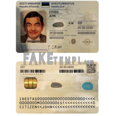 Estonia  fake identity card photoshop template PSD 2018 - present