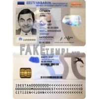 Estonia  fake identity card photoshop template PSD