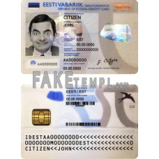 Estonia  fake identity card photoshop template PSD