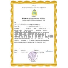 Estonia fake marriage certificate Word and PDF template