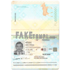 Finland fake passport photoshop template PSD, 2012 – 2017