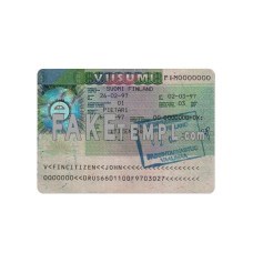 Finland fake entry visa photoshop template PSD