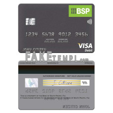 Fiji Bank of South Pacific fake visa debit card photoshop template PSD