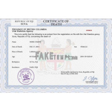 Fiji fake death certificate photoshop template PSD 