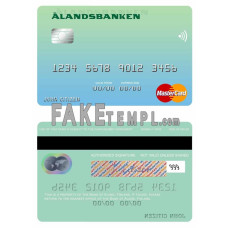 Finland Bank of Aland fake mastercard credit card photoshop template PSD