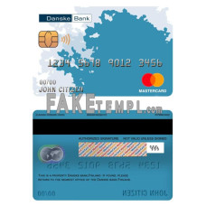 Finland Danske bank fake mastercard photoshop template PSD