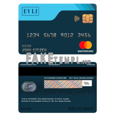 Finland Evli bank mastercard photoshop photoshop template in PSD