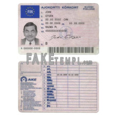 Finland fake driving license photoshop template PSD