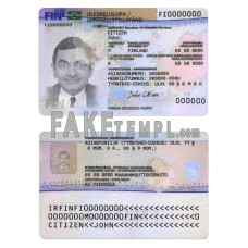 Finland fake residence permit template photoshop template PSD