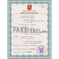 Finland fake vital record birth certificate photoshop template PSD 