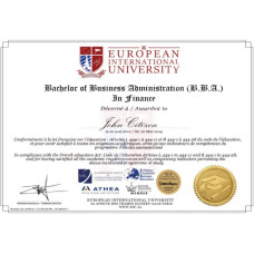 France European International University fake diploma photoshop template PSD