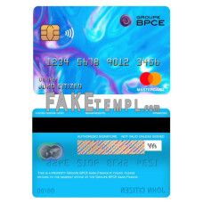 France Groupe BPCE bank fake mastercard photoshop template PSD