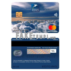 France La Banque Postale bank fake mastercard photoshop template PSD