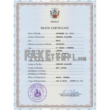 France fake vital record death photoshop certificate PSD