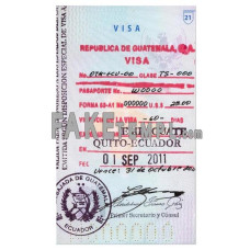 Guatemala fake travel visa photoshop template PSD