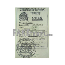 Guyana fake stamp tourist visa photoshop template PSD