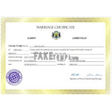 Gabon fake marriage certificate Word and PDF template