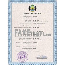 Gabon fake vital record death photoshop certificate PSD