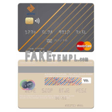 Gambia Access Bank fake mastercard photoshop template PSD