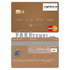 Gambia Arab Gambia Islamic Bank fake mastercard photoshop template PSD