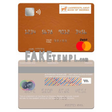 Georgia Bank of Georgia fake mastercard photoshop template PSD