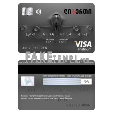 Georgia Liberty bank fake visa platinum card photoshop template PSD