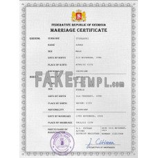 Georgia fake marriage certificate photoshop template PSD 