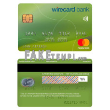 Germany Aschheim Wirecard bank fake mastercard photoshop template PSD