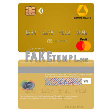 Germany Commerz Bank fake mastercard photoshop template PSD