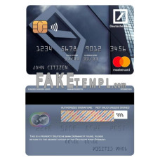 Germany Deutsche bank fake mastercard photoshop template PSD