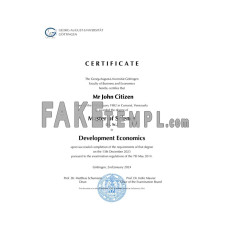 Germany Georg August University fake diploma photoshop template PSD