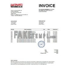 Germany Hardcore Merchandise fake Invoice Word and PDF template