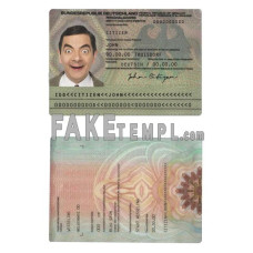 Germany fake identity card photoshop template PSD