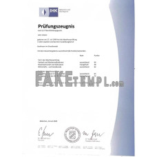 Germany IHK Munich examination certificate Word and PDF template