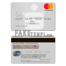 Germany Sparkasse Bank mastercard card photoshop template in PSD