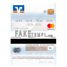 Germany Volksbank Jever bank fake mastercard photoshop template PSD