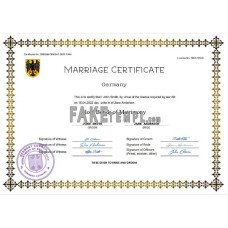 Germany fake marriage certificate Word and PDF template