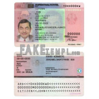 Germany fake residence permit photoshop template PSD