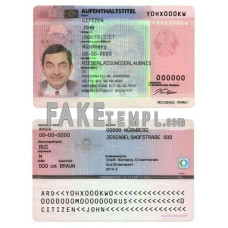 Germany fake residence permit photoshop template PSD